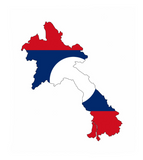 Discover laos country flag map shape silhouette symbol