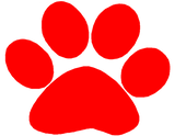Discover Paw Print (Red)