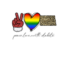 Discover Leopard Peace Love North Dakota Heart LGBT Pride C