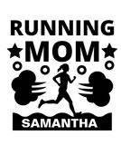 Discover Running Mom Trendy Stylish Black Type Personalized