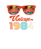 Discover Vintage 1984 - Retro Sunglasses Palm Tree Beach Bi