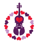 Discover Kids Pink Violin  with Hearts