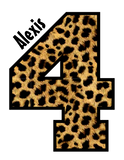 Discover 4th Birthday Leopard Four Year Custom Name V01S