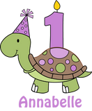 Discover Turtle First Birthday T purple Personalized