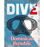 Discover Dominican Republic Vintage Scuba Diving Mask