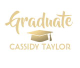 Discover Any Text Graduate Congratulations Black Gold White