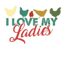 Discover Womens Retro Vintage I Love My Ladies Chickens