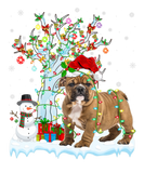 Discover Funny Bulldog Xmas Tree Lighting Santa Hat Bulldog