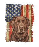 Discover Retro Chocolate Lab With USA Flag Gift Chocolate L