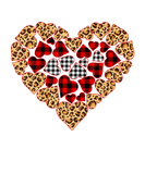 Discover Girls Valentines Day Hearts Love Leopard Plaid