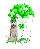 Discover Husky Dog With Lucky Balloon Heart St Patrick's Da