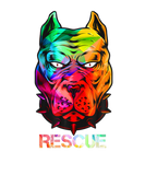 Discover Dog Lover Funny Gift - Rescue Dog Colorfull Pitbul