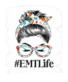 Discover Womens EMT Life Messy Bun Healthcare Worker Mother