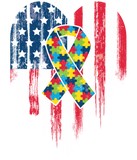 Discover American Flag Heart Autism