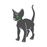 Discover Silhouette of Egyptian  cat - Choose back color