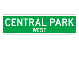 Discover Central Park West, New York Street Sign