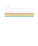 Discover Kansas - KS - Vintage / Worn Design - Retro Stripe