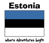 Discover Estonia Flag + Map + Text