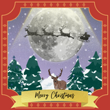 Discover Christmas night diorama Santa reindeer sleigh  Sweat