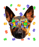 Discover Cute Autism German Shepherd Dog Puzzle Sunglasses
