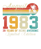 Discover August 39 Year Old Gifts Vintage 1983 39Th Birthda