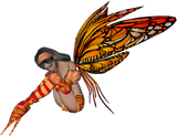 Discover Orange Monarch Butterfly 3D Pixie - Fairy 2