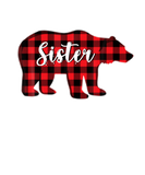 Discover Red Plaid Bear Sister Christmas Matching Family Pa
