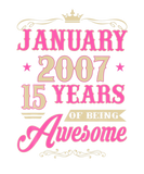 Discover January Girl 2007 T 15Th Birthday Gifts 15 Years O