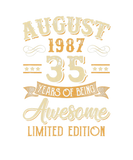 Discover 35 Years Awesome Vintage August 1987 35Th Birthday