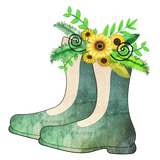 Discover Country boots sunflower rustic