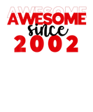 Discover Awesome Since 2002 T 20Th Birthday Cool Graphic De