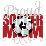 Discover Proud Soccer Mom in Red with "S"