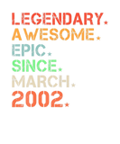 Discover Legendary Awesome Epic Since March 2002 Retro Birt