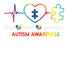 Discover Live Love Accept Heartbeat Heart Autism Awareness