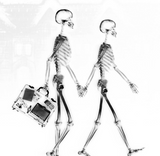 Discover X-Ray Skeleton Tourist Couple B&W