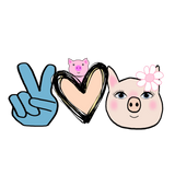 Discover Peace love pig pink farm animal lover quotes