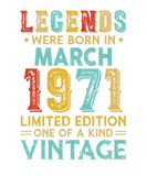 Discover Vintage 51St Birthday Legend Limted Born In March