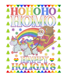 Discover Ho Ho Homo Holigays Homosexual LGBT Funny Ugly Chr