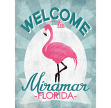 Discover Miramar Florida Pink Flamingo Retro