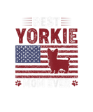 Discover Womens Best YORKIE Mom Ever American Flag Dog