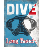 Discover Long Beach Vintage Scuba Diving Mask