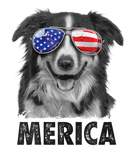 Discover Border Collie 4Th Of July Merica American Flag Sun
