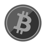 Discover Bitcoin Icon cryptocurrency in Grey Colors