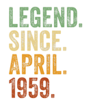 Discover Retro 1959 Birthday April Born Legend Since 1959