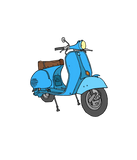Discover Blue scooter (Vespa)