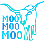 Discover Teal Cow saying Moo