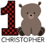 Discover Baby Bear Plaid First Birthday