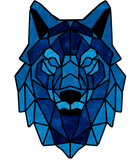 Discover Geometric Blue Wolf  Sleeveless