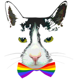 Discover LGBT Gay Cat with Rainbow Bow Tie
