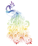 Discover Colorful Peacock Bird Cool Rainbow Art